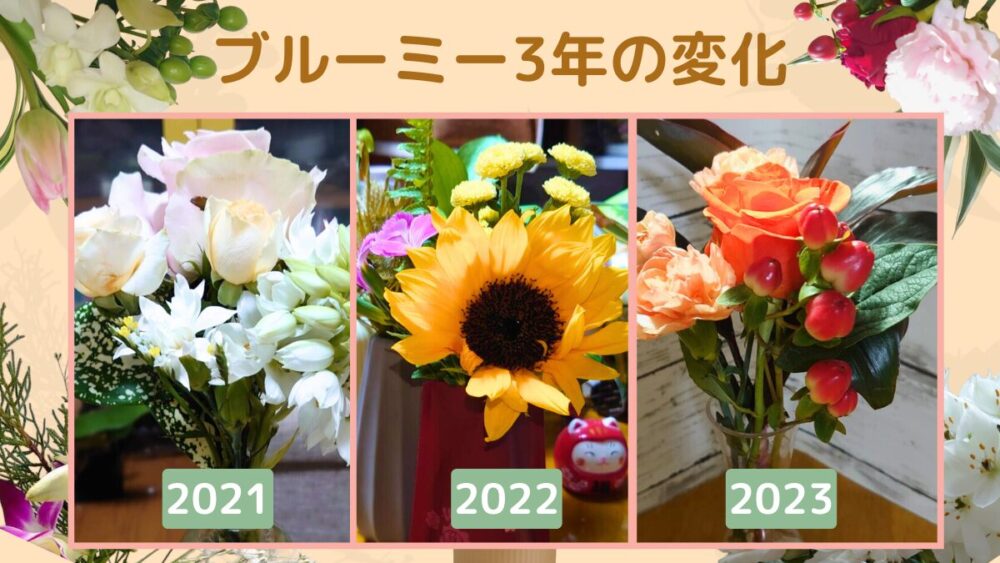 ブルーミーで届くお花の昔と今の違い