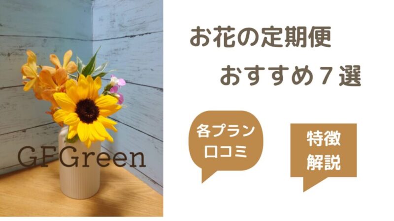 【厳選】人気の「お花の定期便」おすすめ７選＋1！各社比較２０２４年（実際に利用してみた感想あり） 