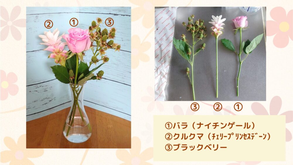 青山フラワーマーケットお花の定期便「シンプルスタイル」2回目に届いたお花の種類